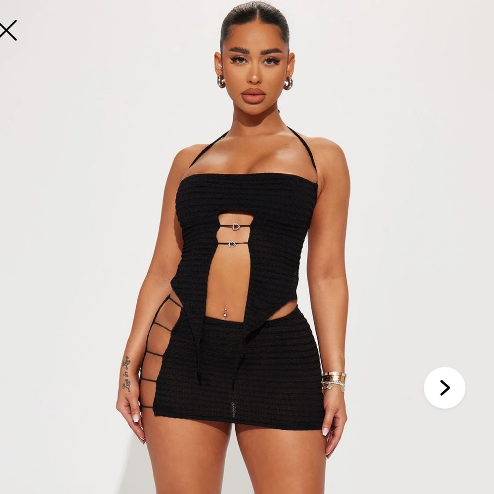 NWT Fashion Nova Micro Mini Skirt Set Small